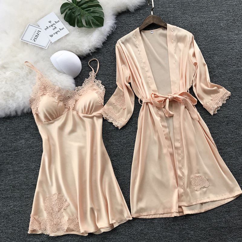 Luxury Women’s Satin Lace Nightwear Set - Elegant Sleepwear