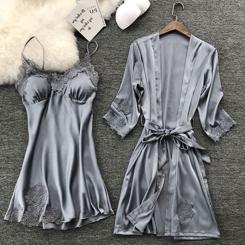 Luxury Women’s Satin Lace Nightwear Set - Elegant Sleepwear