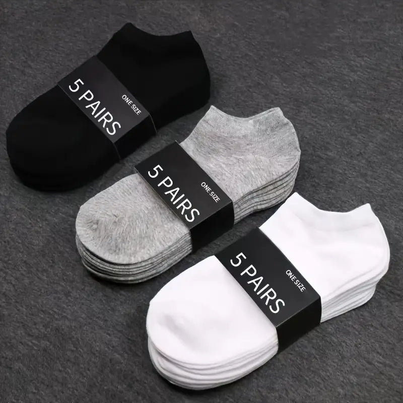 5/10/30 Pairs Men's & Women's Premium Comfort No-Show Ankle Socks