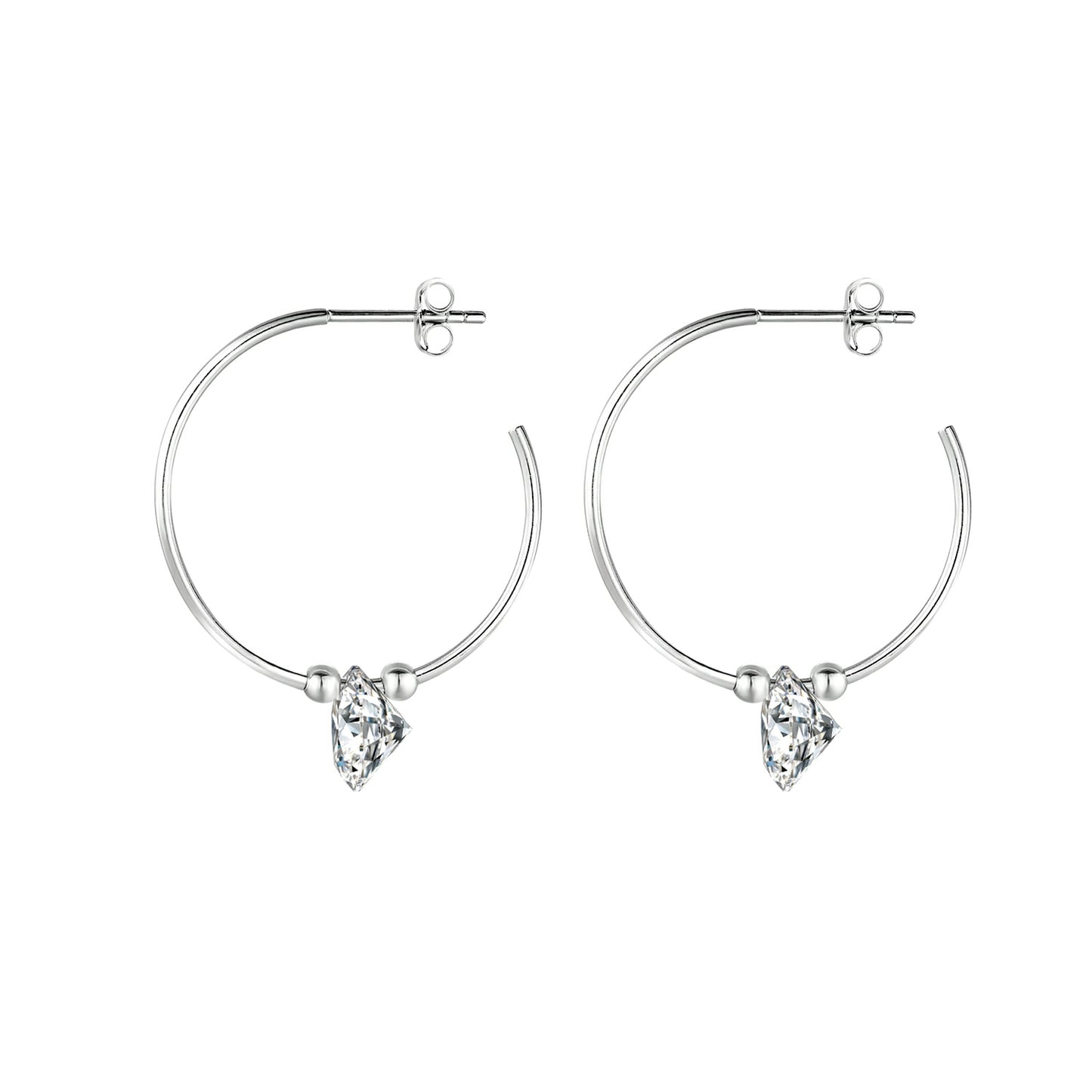 Top-quality Moissanite Luxury Silver Stud Earrings S925 Silver Plated Platinum