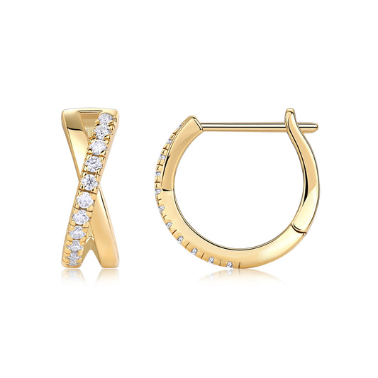 Dance Of The Dream - Premium Moissanite Luxury qSilver Stud Earrings S925 Silver Electroplated Gold