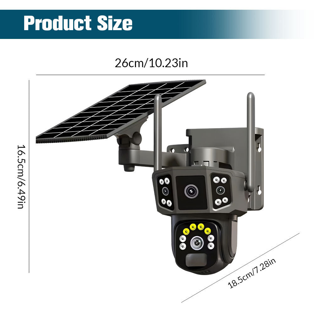 Outdoor Solar Security Camera Wifi Solar Battery CCTV Surveillance Wireless