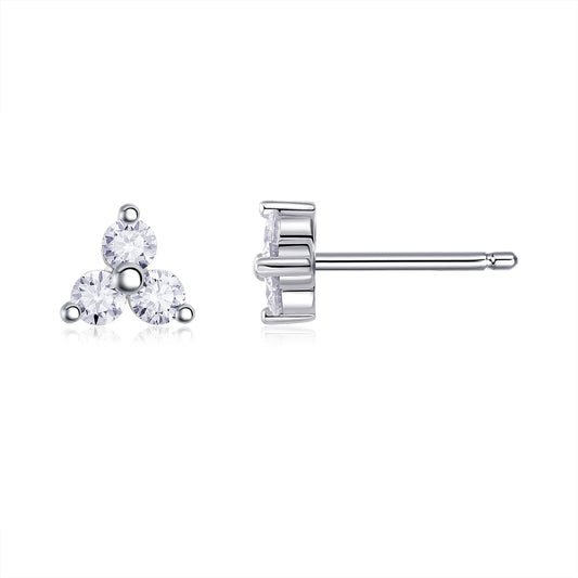 Top-quality Moissanite Luxury Silver Stud Earrings S925 Silver Plated Platinum