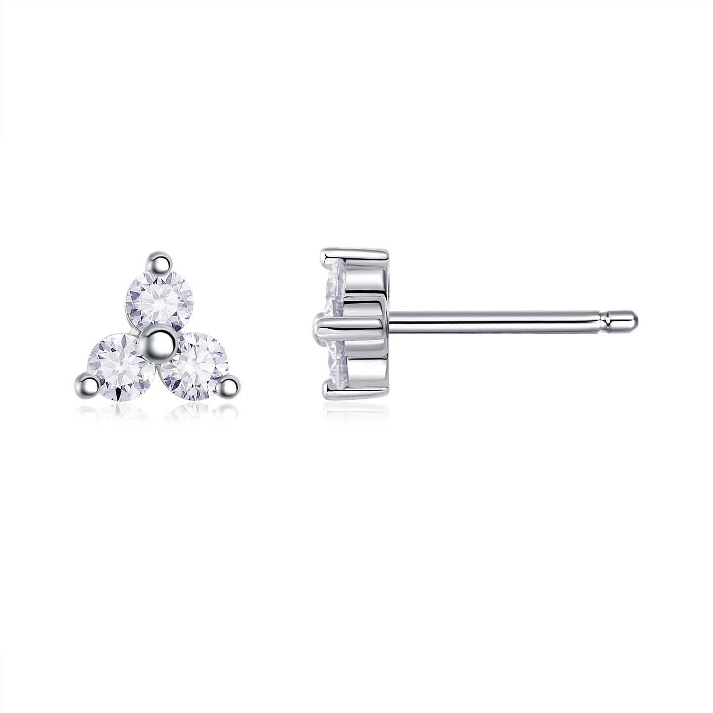 Top-quality Moissanite Luxury Silver Stud Earrings S925 Silver Plated Platinum