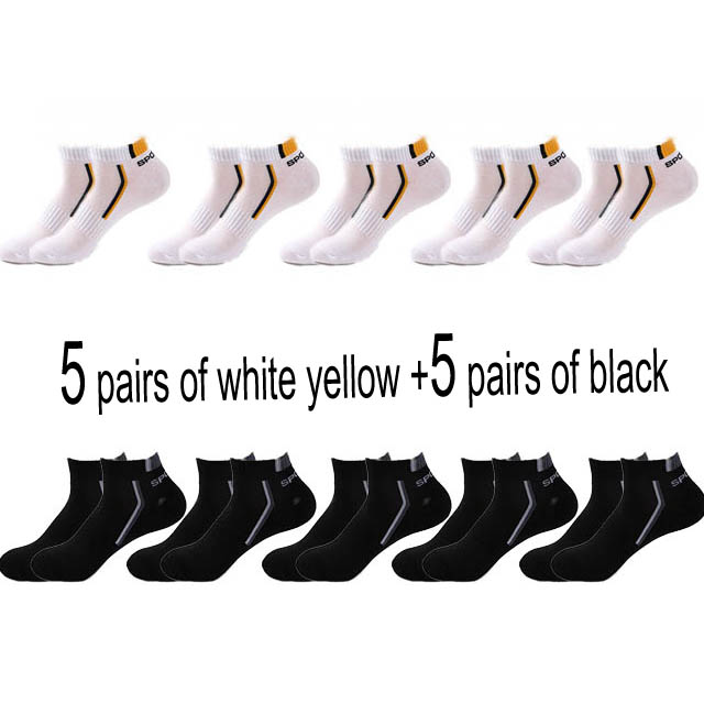 Men's Ankle Socks 5 or 10 Packs – All-Season Breathable Cotton Blend, Sports & Casual Wear