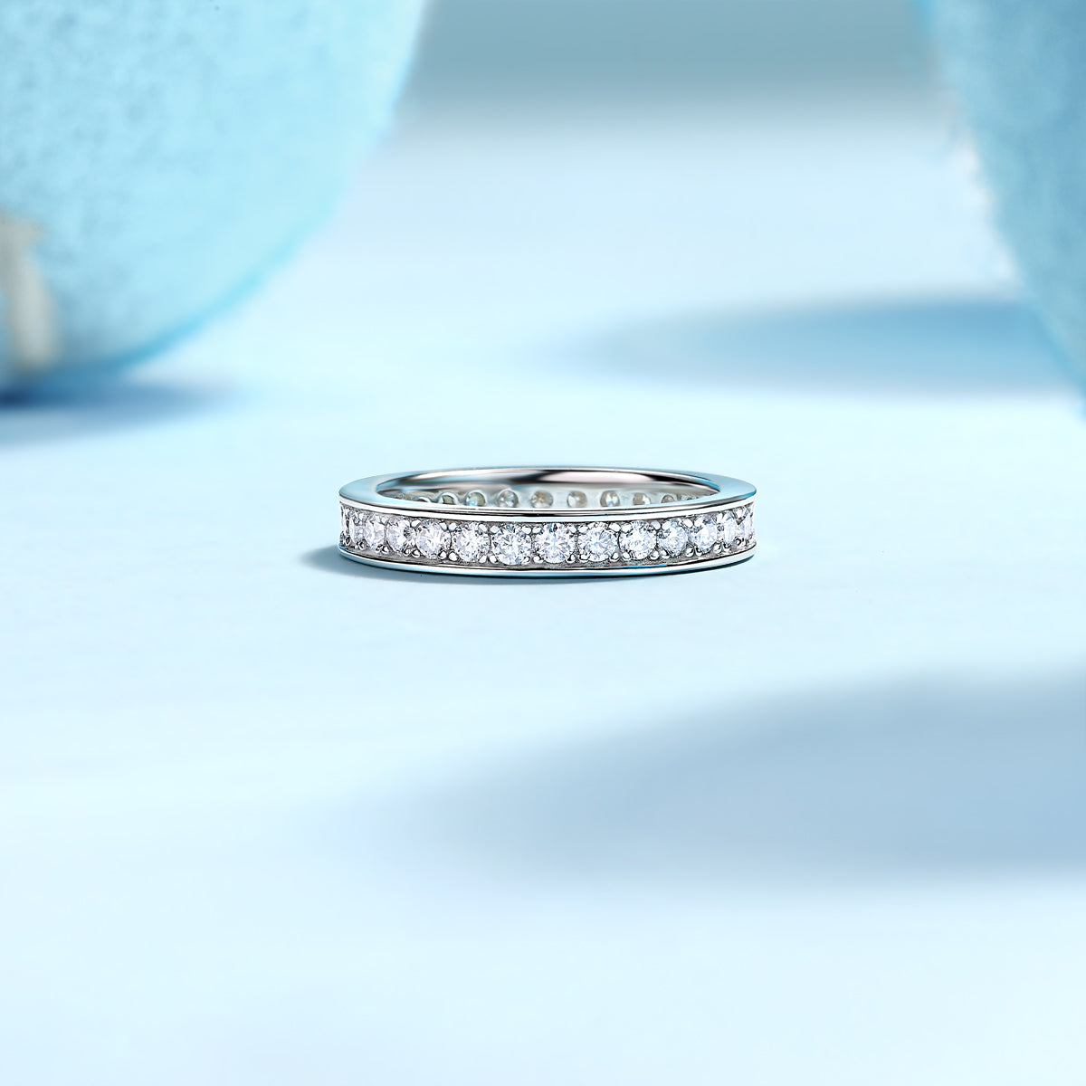Trajectory - Luxury Silver Ring Set With Top-quality Moissanite, S925 Silver And Platinum-plated Diamond Ring