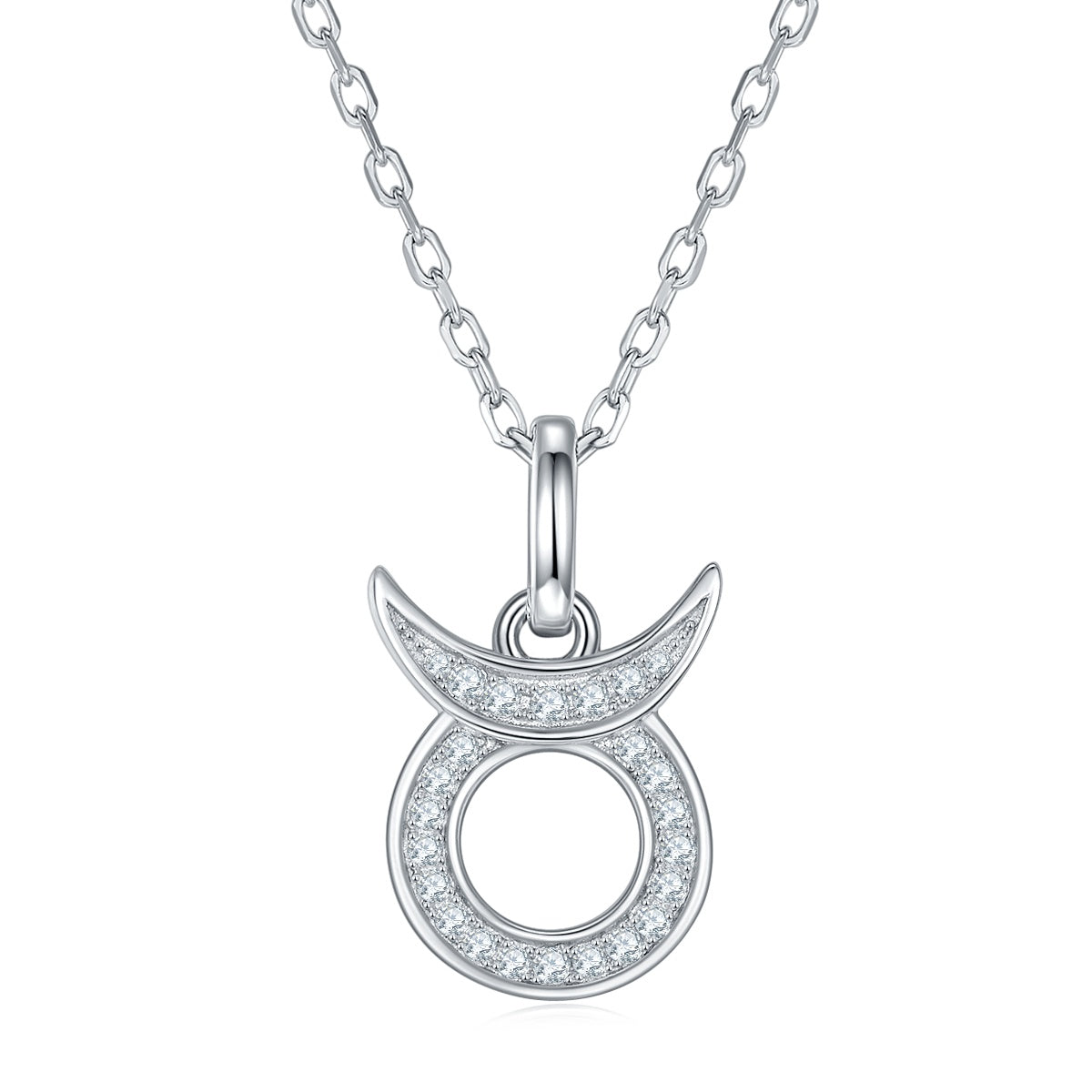 12 Zodiac Signs - Taurus, Luxury Necklace Pendant – S925 Silver-Plated Platinum Set With Top-quality Moissanite D Color VVS1