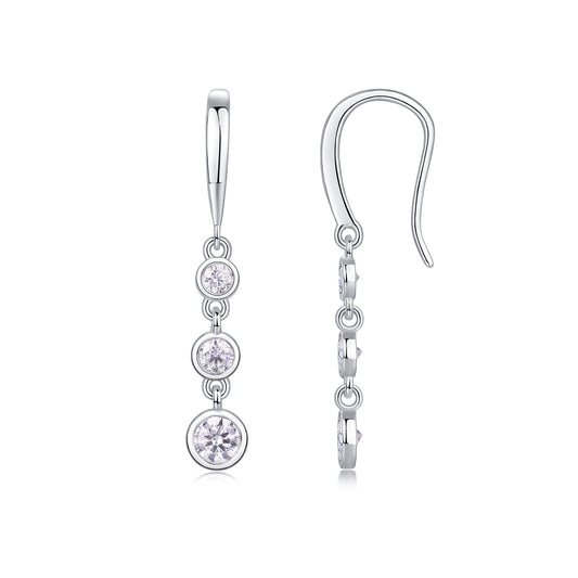 Starlight - Earrings Set With Top-quality Moissanite S925 Silver And Platinum-plated Stud Earrings