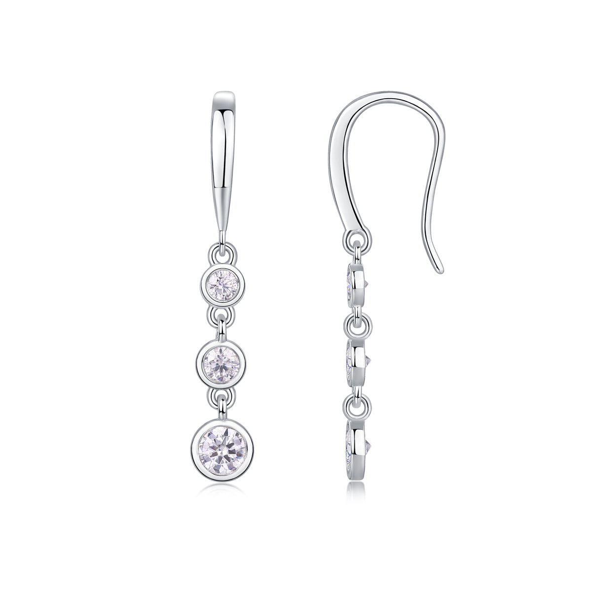 Starlight - Earrings Set With Top-quality Moissanite S925 Silver And Platinum-plated Stud Earrings