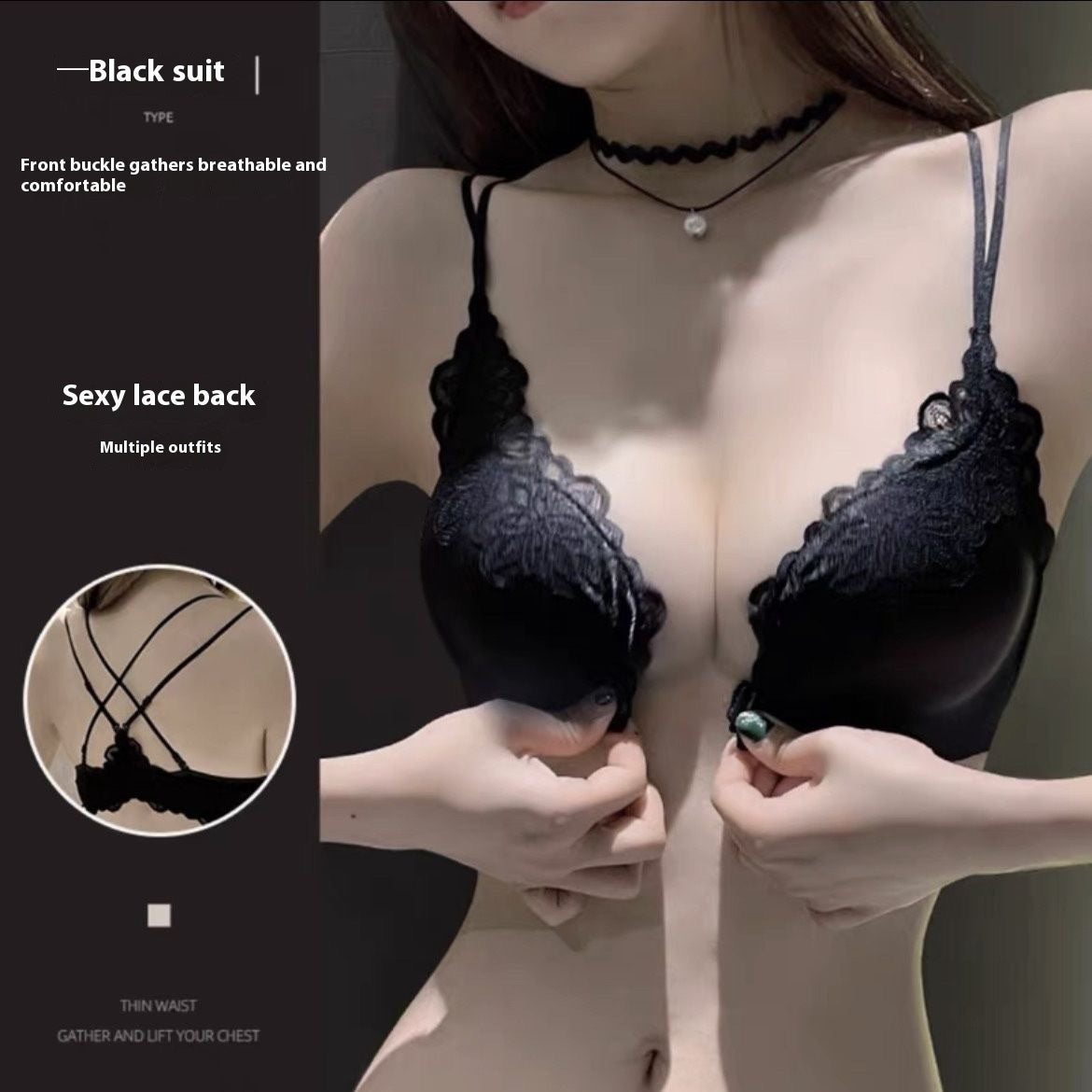 Sexy Seamless Lace Underwear Set for Women – Bra & Panties