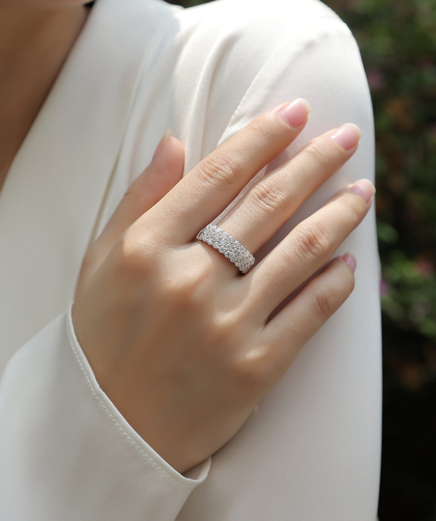 Phantom - Luxury Silver Ring Set With Top-quality Moissanite , S925 Silver And Platinum-plated Diamond  Ring