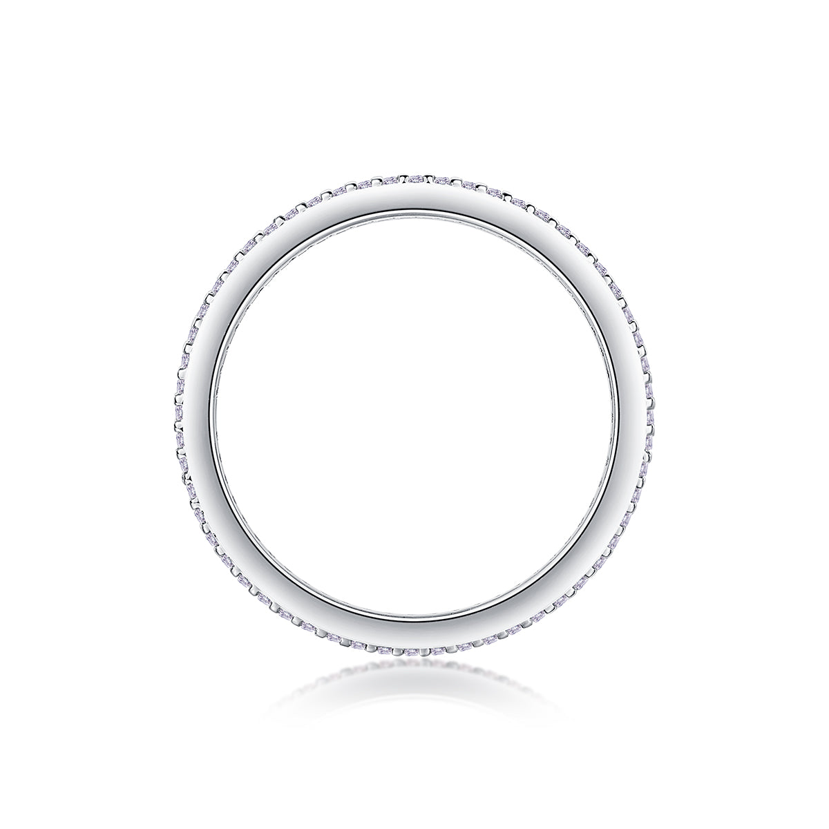 Luxury Silver Ring Set With Top-quality Moissanite , S925 Silver Plated With Platinum