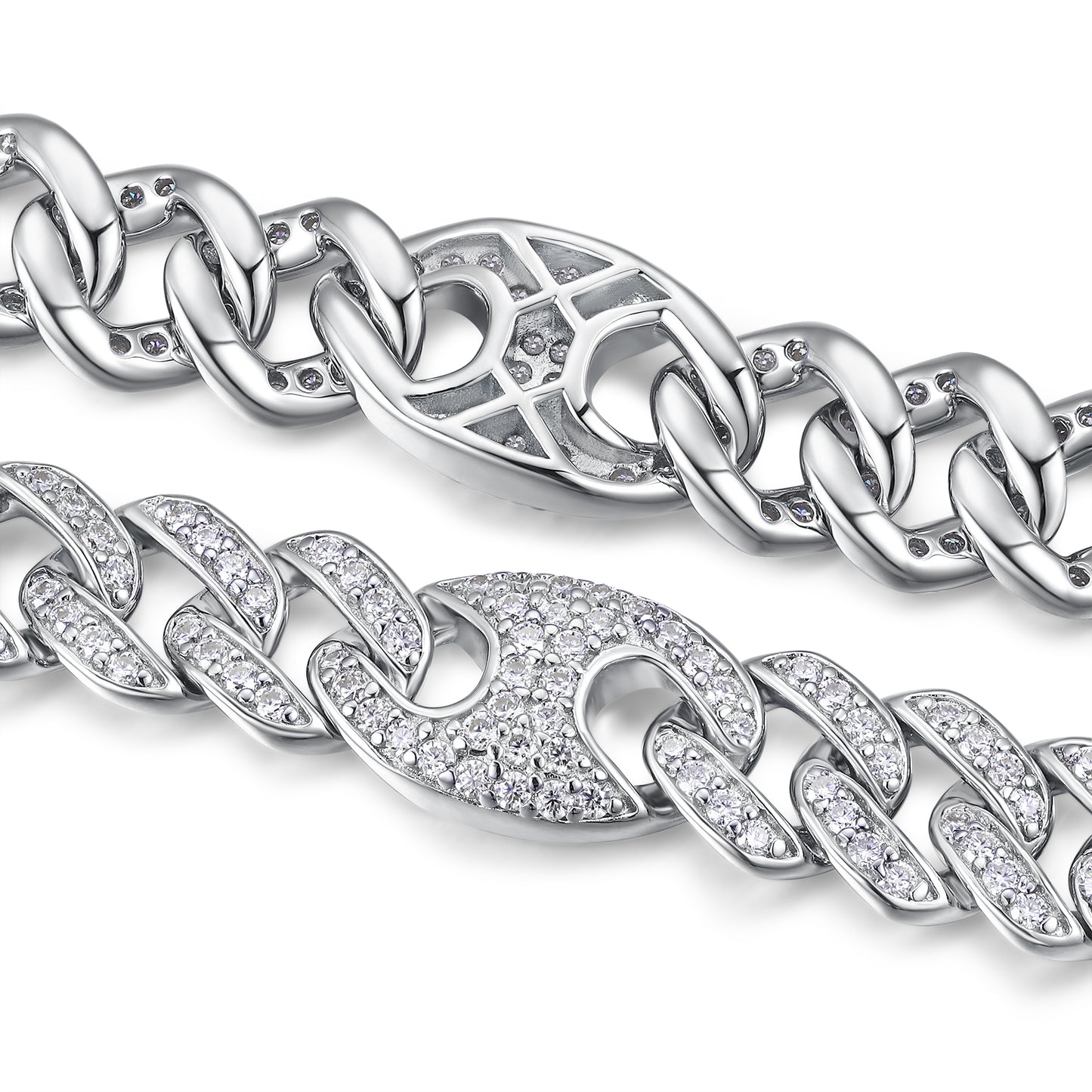 Set With Top-quality Moissanite, This Luxurious And Fashionable Light Luxury Jewelry Silver Bracelet Is Made Of S925 Silver Electroplated With Platinum