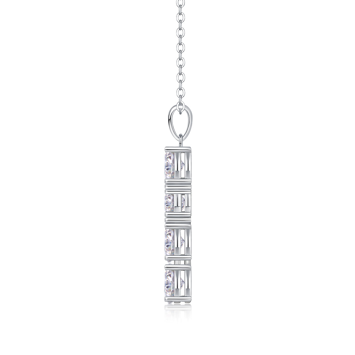 Soul Guidance - Luxury Top-quality Moissanite Cross Necklace – S925 Silver & Platinum Plated