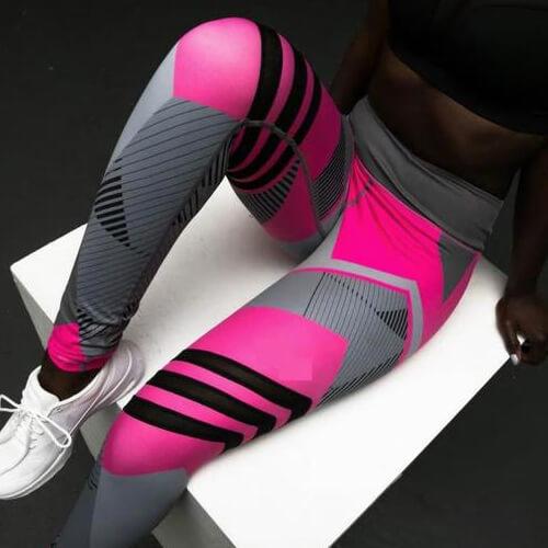 Reflective High-Waist Yoga Pants – Comfortable Stretch Activewear in Multiple Colors