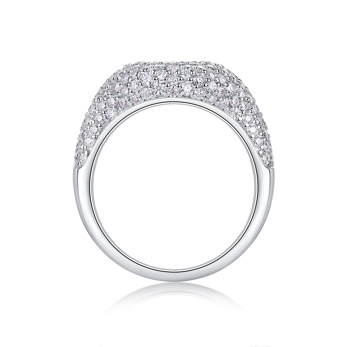 Shining Frenzy - Luxury Silver Ring Set With Top-quality Moissanite D Color VVS, S925 Silver And Platinum-plated Diamond Ring