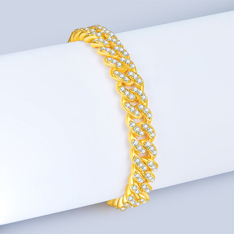 Light Of Faith - Luxury Silver Bracelet Set With Top-quality Moissanite, S925 Silver Plated Platinum