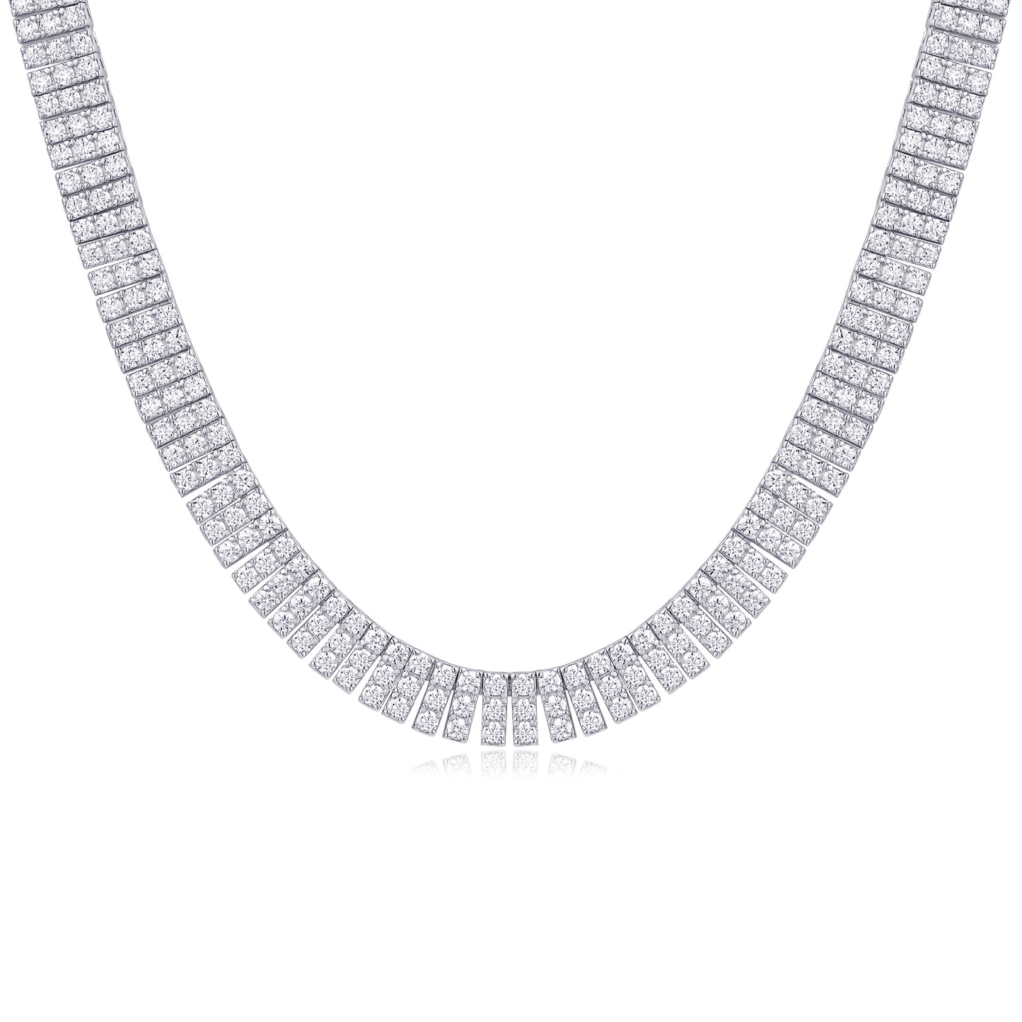 Aperture - Set With Top-quality Moissanite Luxury Silver Necklace S925 Silver Plated Platinum
