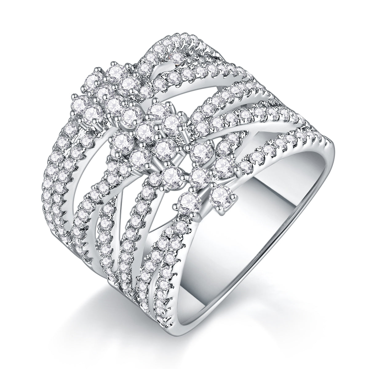 Winter Love Song - Luxury Silver Ring Set With Top-quality Moissanite S925 Silver And Platinum-plated Diamond