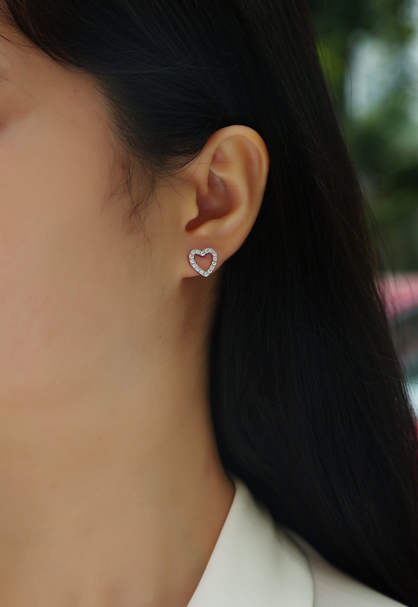 From The Heart - Premium Moissanite Luxury  Silver Stud Earrings S925 Silver Plated Platinum