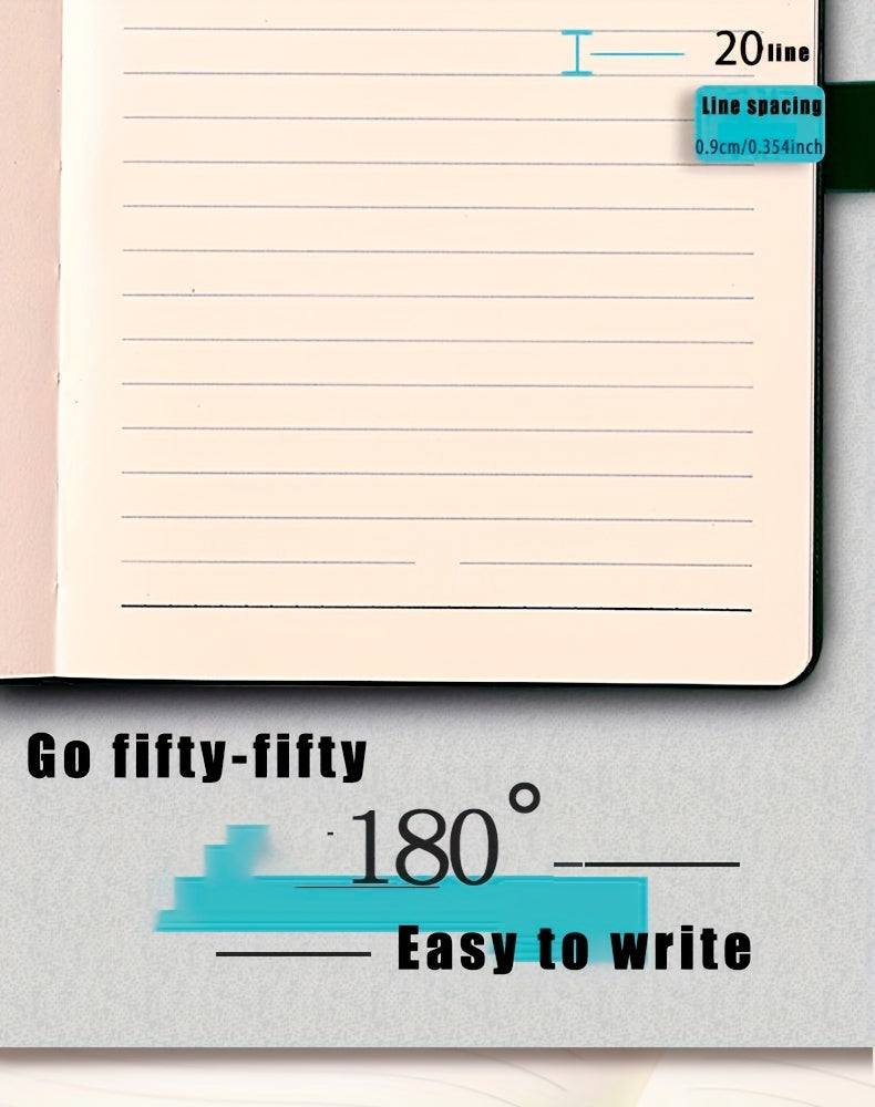 Carnet A5 de 360 ​​pages en similicuir premium avec boucle et motif tête de cerf 