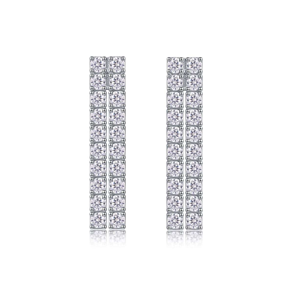 Top-quality Moissanite Luxury Silver Stud Earrings S925 Silver Plated Platinum