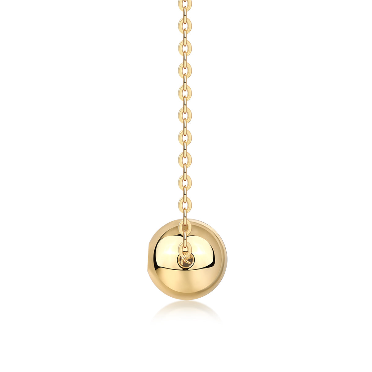 Good Fortune Flows - Stylish Moissanite Pendant , S925 Sterling Silver, Gold-Plated Finish