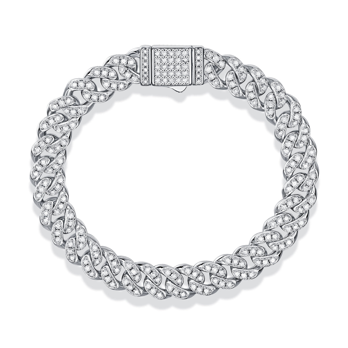 Light Of Faith - Luxury Silver Bracelet Set With Top-quality Moissanite, S925 Silver Plated Platinum