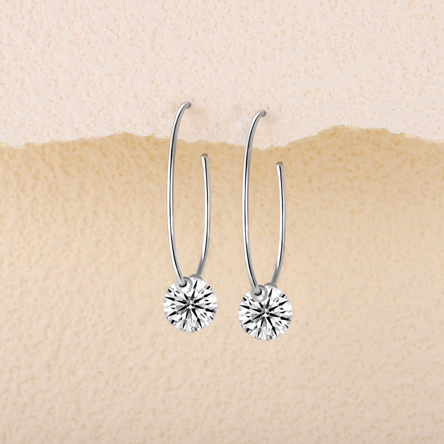 Top-quality Moissanite Luxury Silver Stud Earrings S925 Silver Plated Platinum