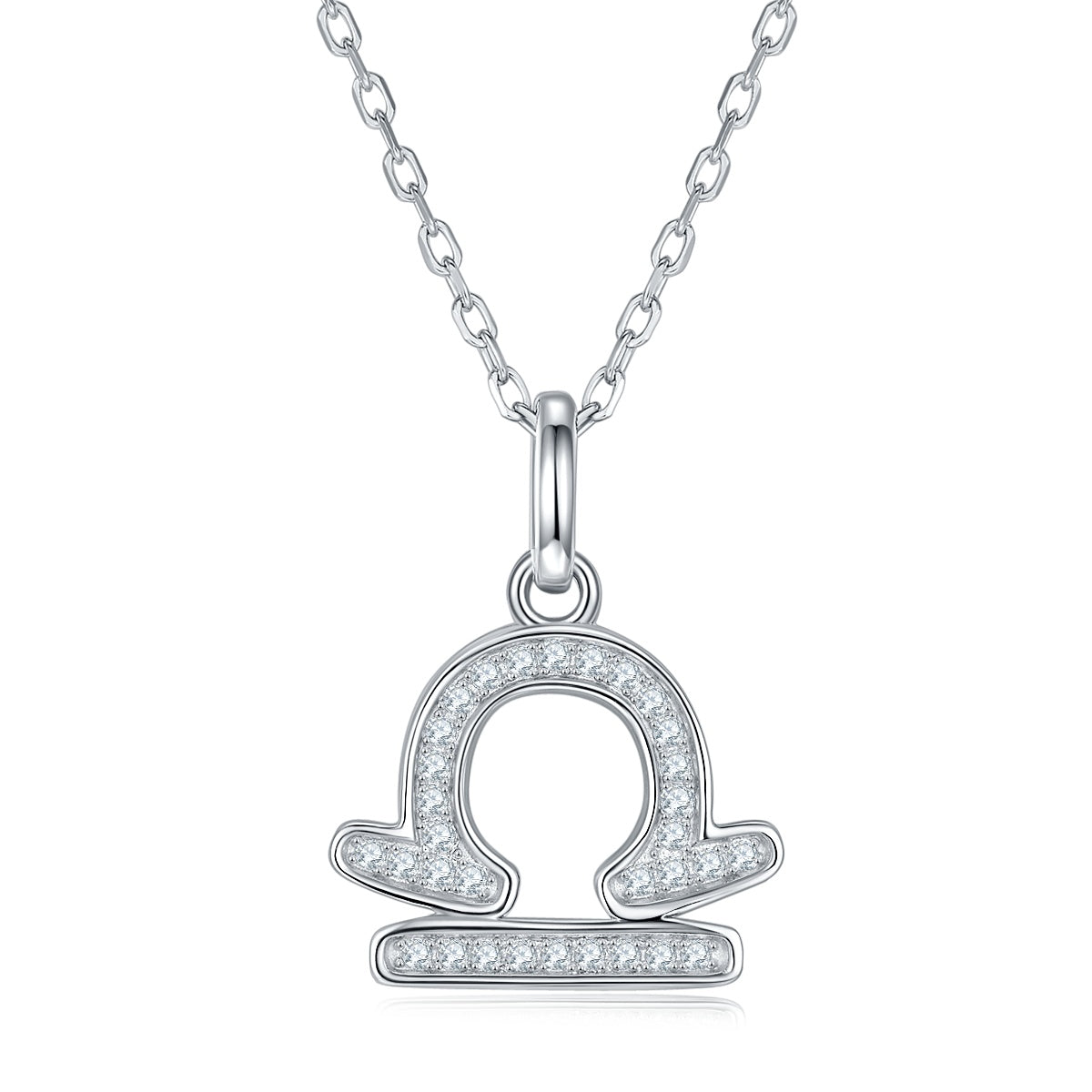 12 Zodiac Signs - Libra, Luxury Necklace Pendant – S925 Silver-Plated Platinum Set With Top-quality Moissanite D Color VVS1