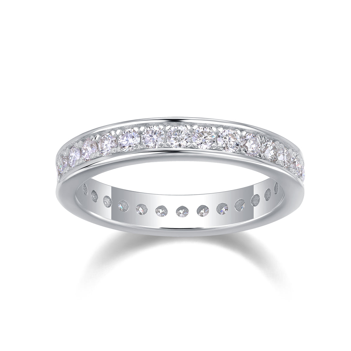 Trajectory - Luxury Silver Ring Set With Top-quality Moissanite, S925 Silver And Platinum-plated Diamond Ring