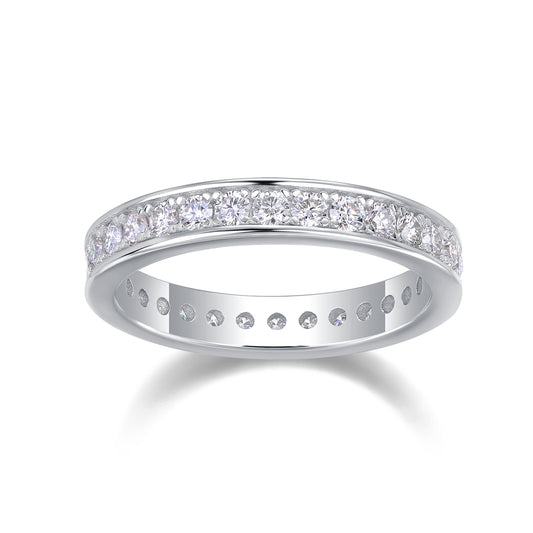 Trajectory - Luxury Silver Ring Set With Top-quality Moissanite, S925 Silver And Platinum-plated Diamond Ring