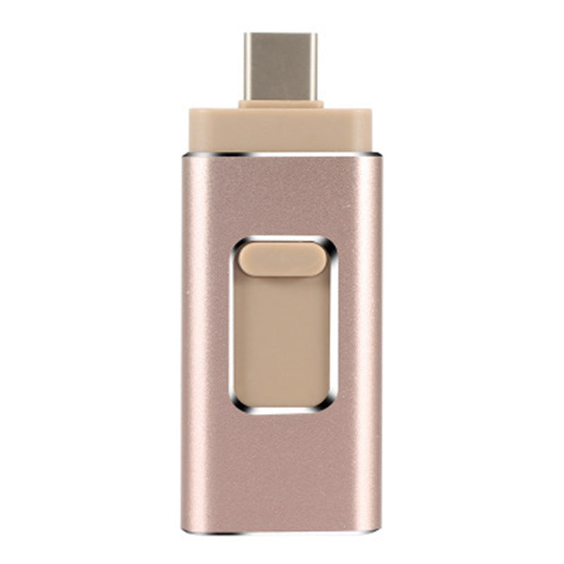 4-in-1 Multi-port USB Flash Drive: iPhone | Android (Micro USB) | Type-C | USB Key