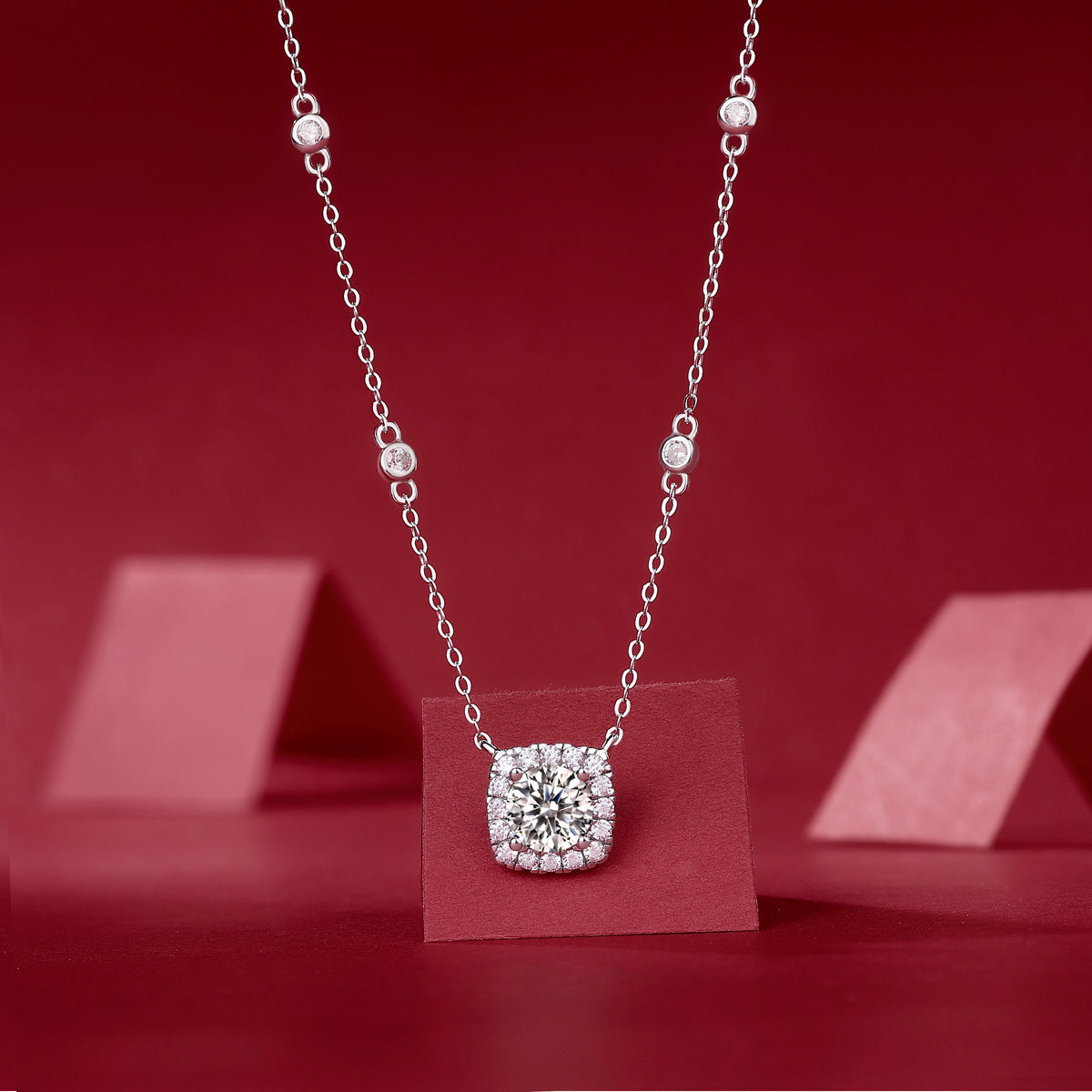 The Fate In Dreams - Necklace Set With Top-quality Moissanite S925 Silver And Platinum Plating