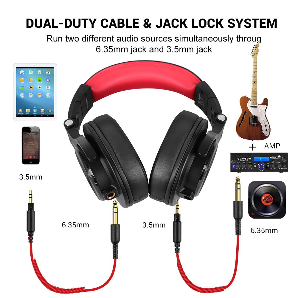 Professional Hi-Res Studio Headphones – Wired Over-Ear Monitor with SharePort & Foldable Design