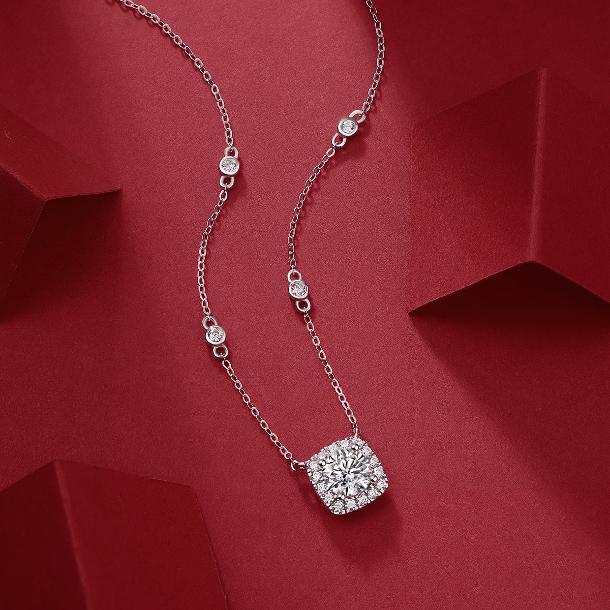 The Fate In Dreams - Necklace Set With Top-quality Moissanite S925 Silver And Platinum Plating
