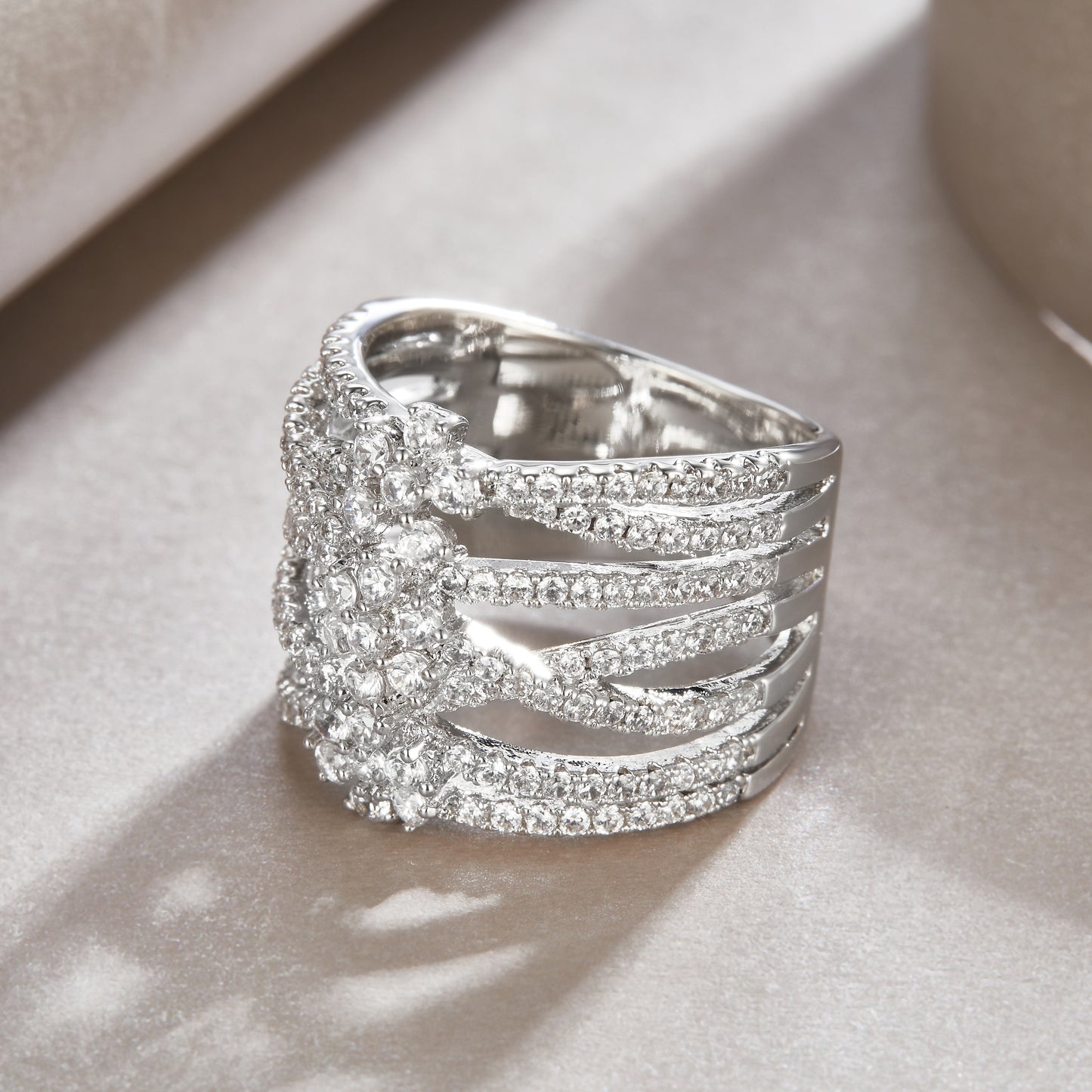 Winter Love Song - Luxury Silver Ring Set With Top-quality Moissanite S925 Silver And Platinum-plated Diamond