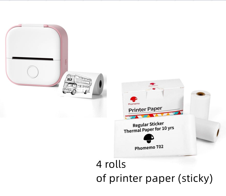 Mini Bluetooth Thermal Label Printer – Portable Photo, Study & Price Tag Printer