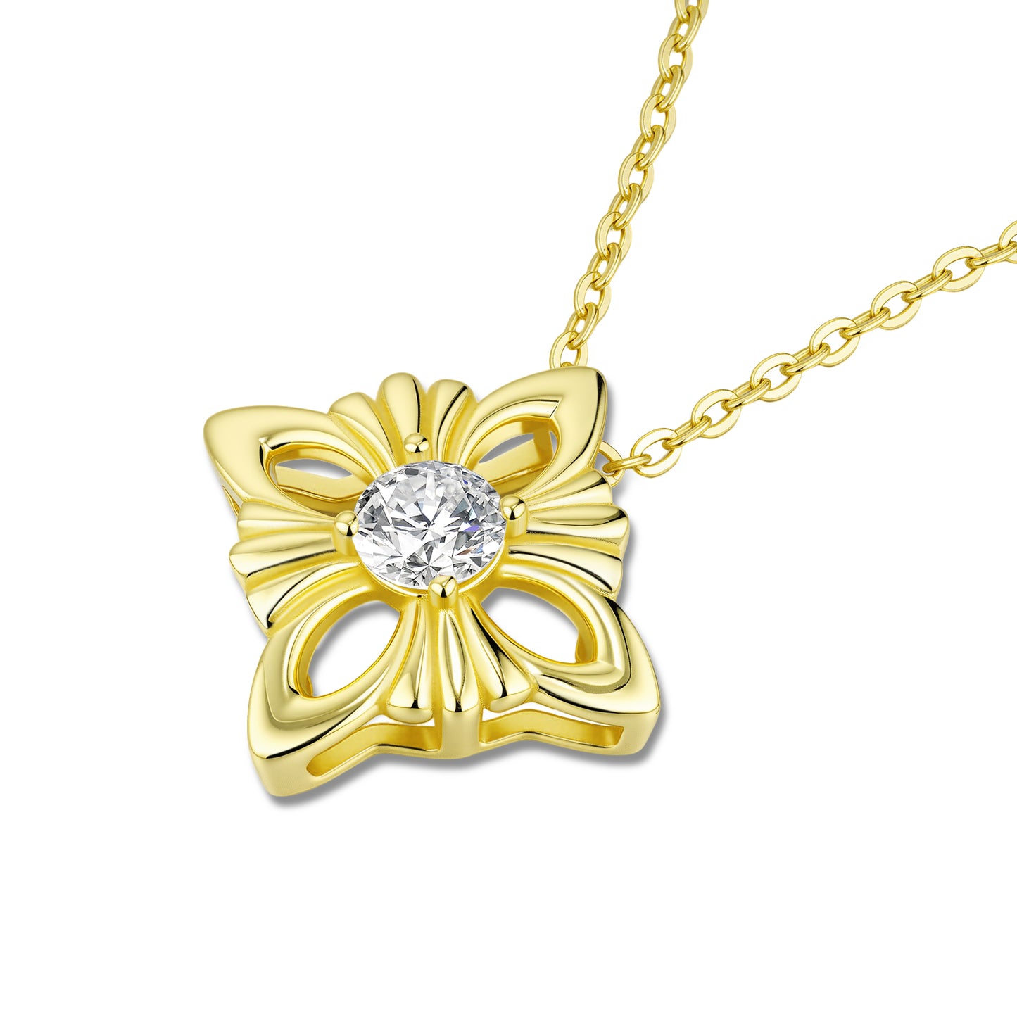 A 0.5-carat  Luxury Silver Pendant Set With Top-quality Moissanite D Color VVS, Made Of S925 Silver-plated Platinum Material.