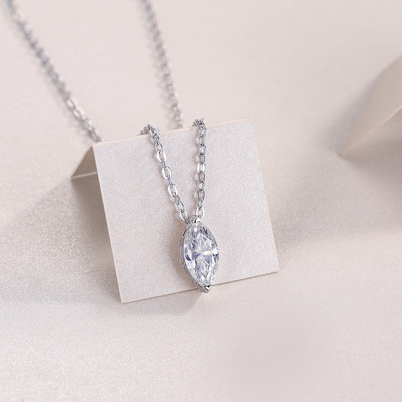 Morning Light Eye - Luxury Moissanite Pendant Necklace – S925 Silver with Gold Plating
