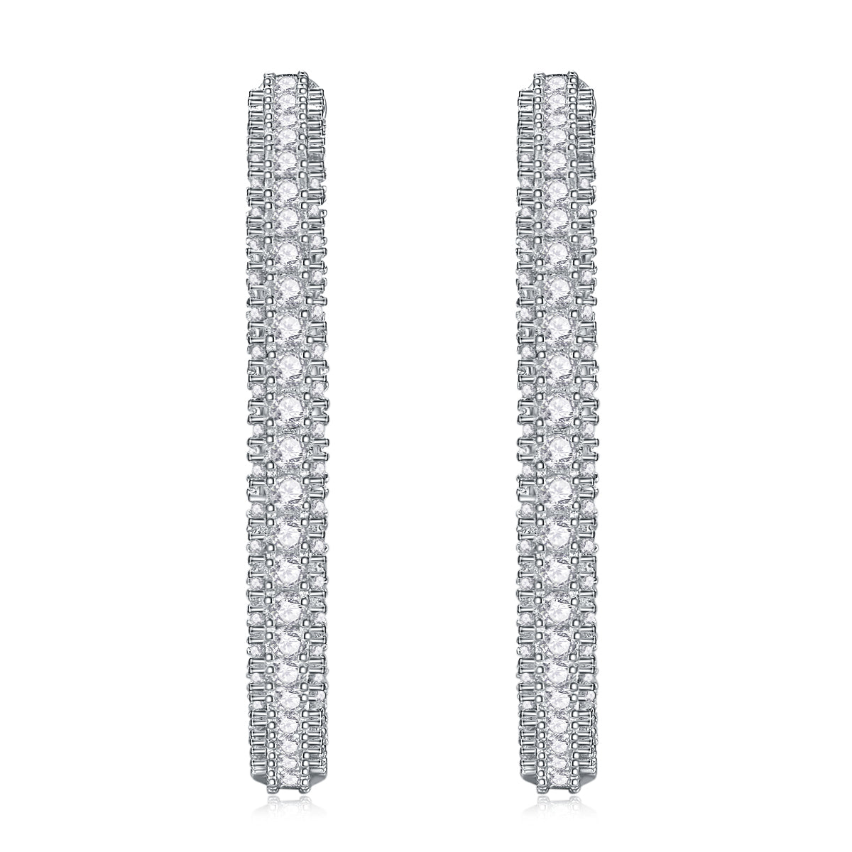 Top-quality Moissanite Luxury Silver Stud Earrings S925 Silver Plated Platinum