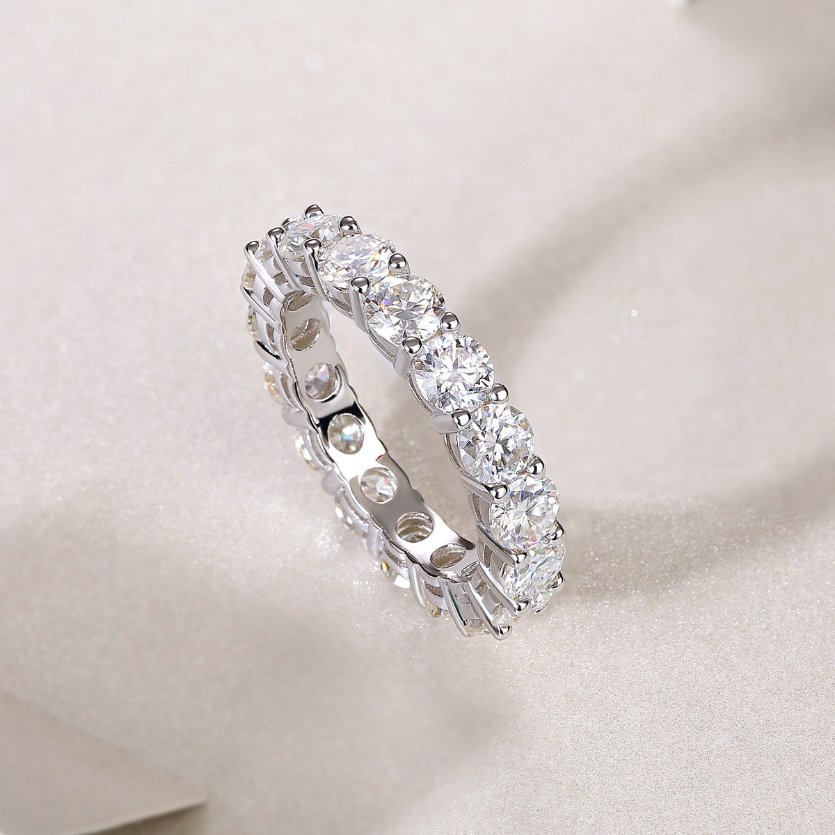 Starlight - Luxury Silver RIng Set With Top-quality Moissanite,  S925 Silver And Platinum-plated