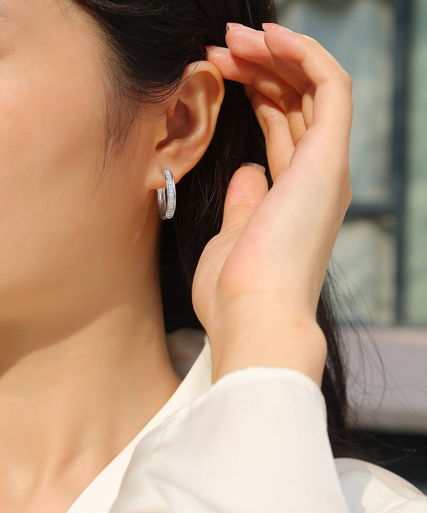 Dawn Break - Premium Moissanite Luxury Silver Stud Earrings S925 Silver Plated Platinum