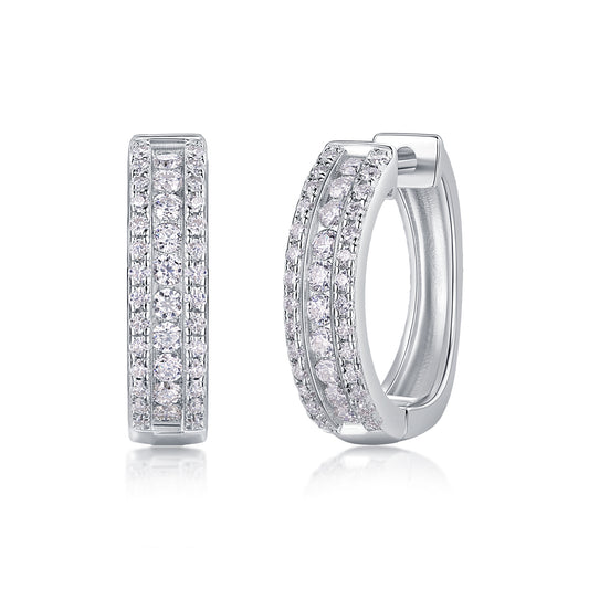 Brilliant Night - Premium Moissanite Luxury Silver Stud Earrings S925 Silver Plated Platinum