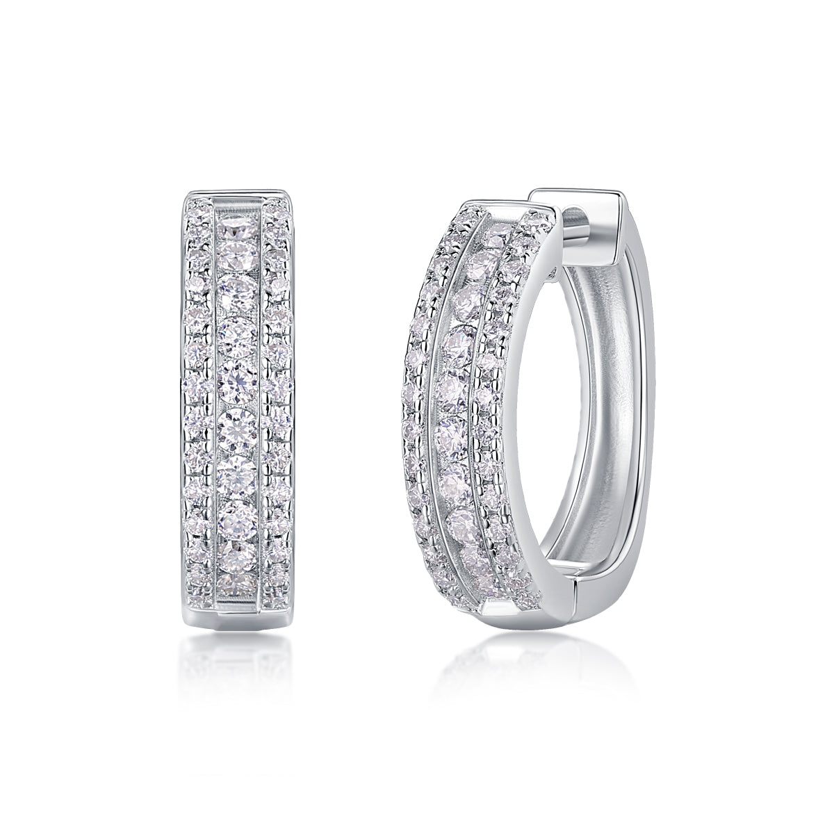 Brilliant Night - Premium Moissanite Luxury Silver Stud Earrings S925 Silver Plated Platinum