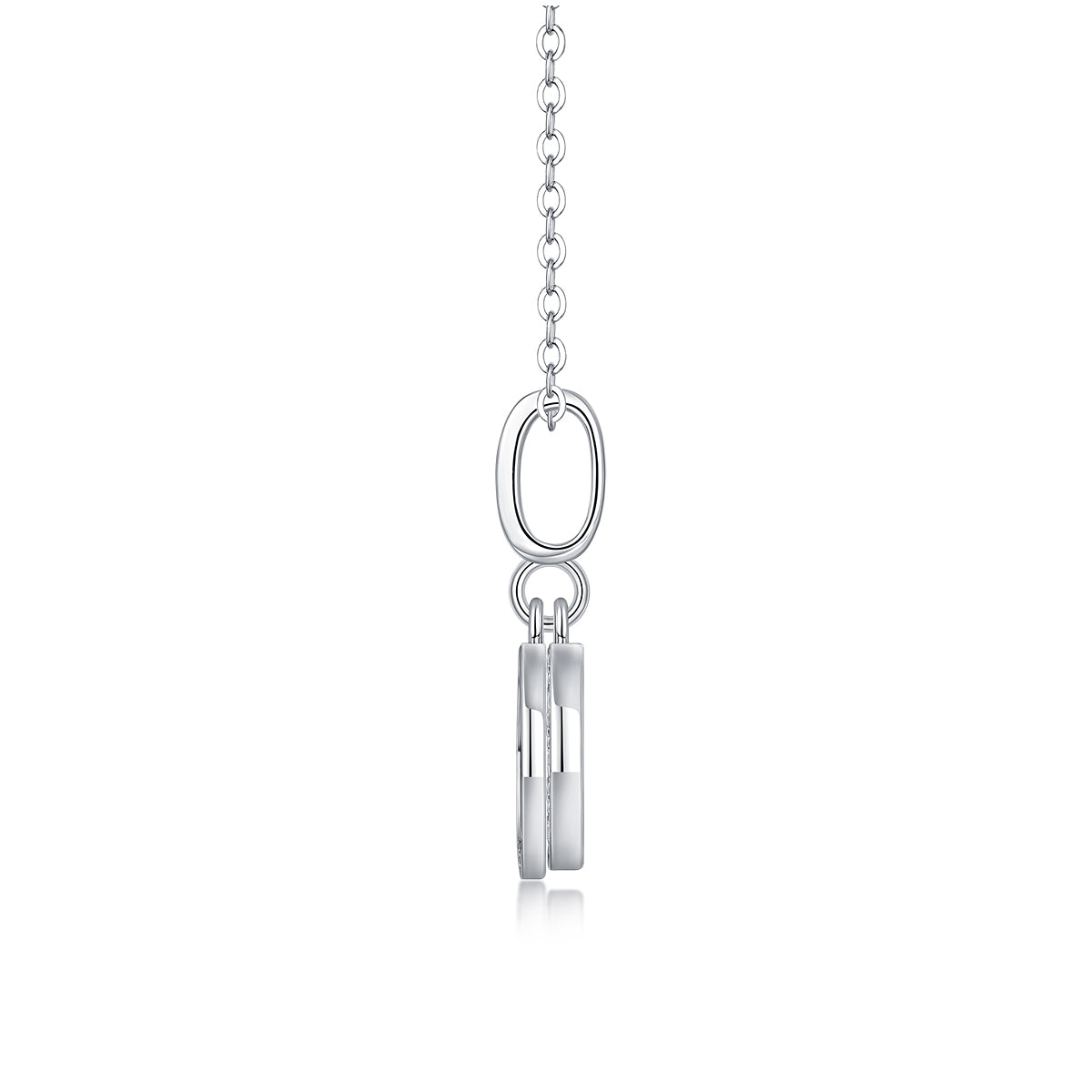 【Double Ring Combination】Luxury Moissanite Pendant Necklace – S925 Sterling Silver, Platinum-Plated