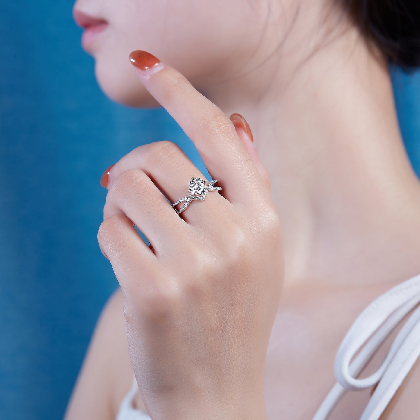 【Sacred Vow】 Luxury 2-Carat Moissanite Ring – S925 Sterling Silver, Platinum-Plated