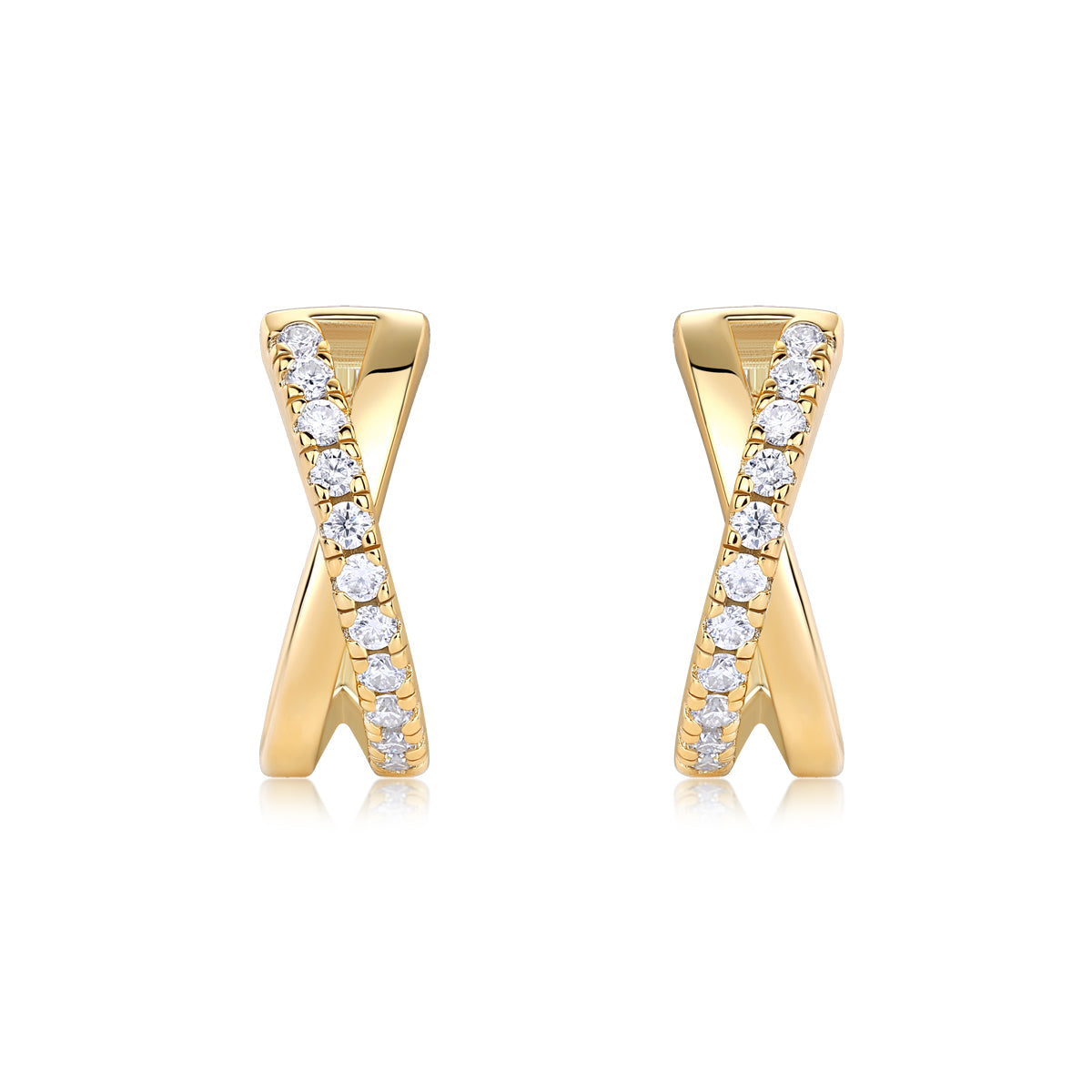 Dance Of The Dream - Premium Moissanite Luxury qSilver Stud Earrings S925 Silver Electroplated Gold