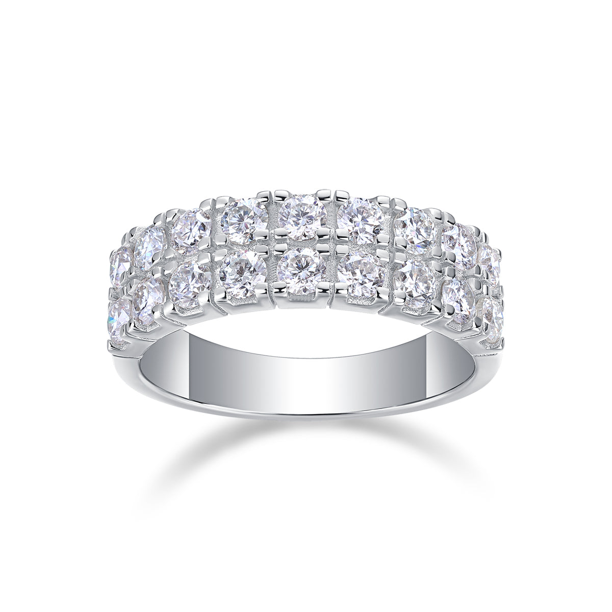 Starry Sky - Luxury Silver Ring Set With Top-quality Moissanite S925 Silver And Platinum-plated