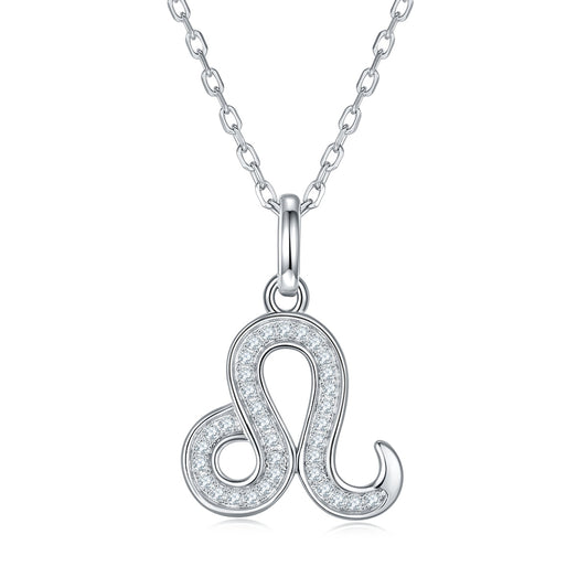 12 Zodiac Signs - Leo, Luxury Necklace Pendant – S925 Silver-Plated Platinum Set With Top-quality Moissanite D Color VVS1